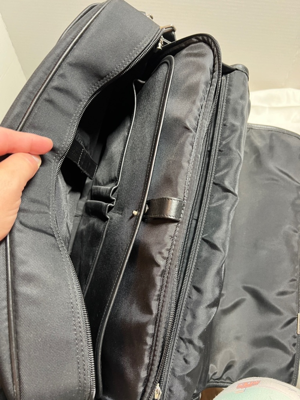 Coach Black Leather & Nylon Briefcase/Laptop bag 5113 with Silver Hardware - Picture 6 of 13